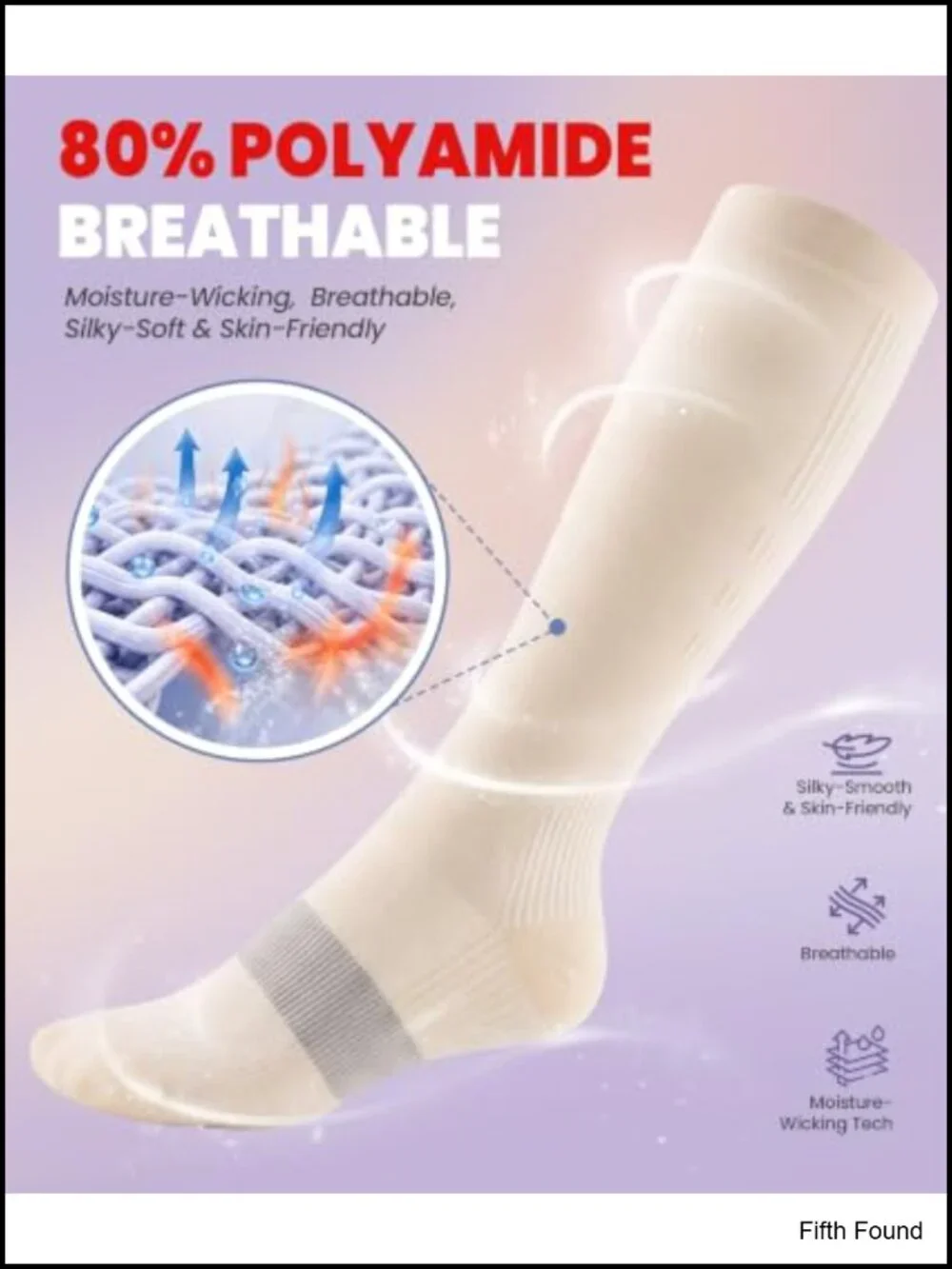 Compression Socks 15-20 mmHg Graduated Support Running Cycling Travel